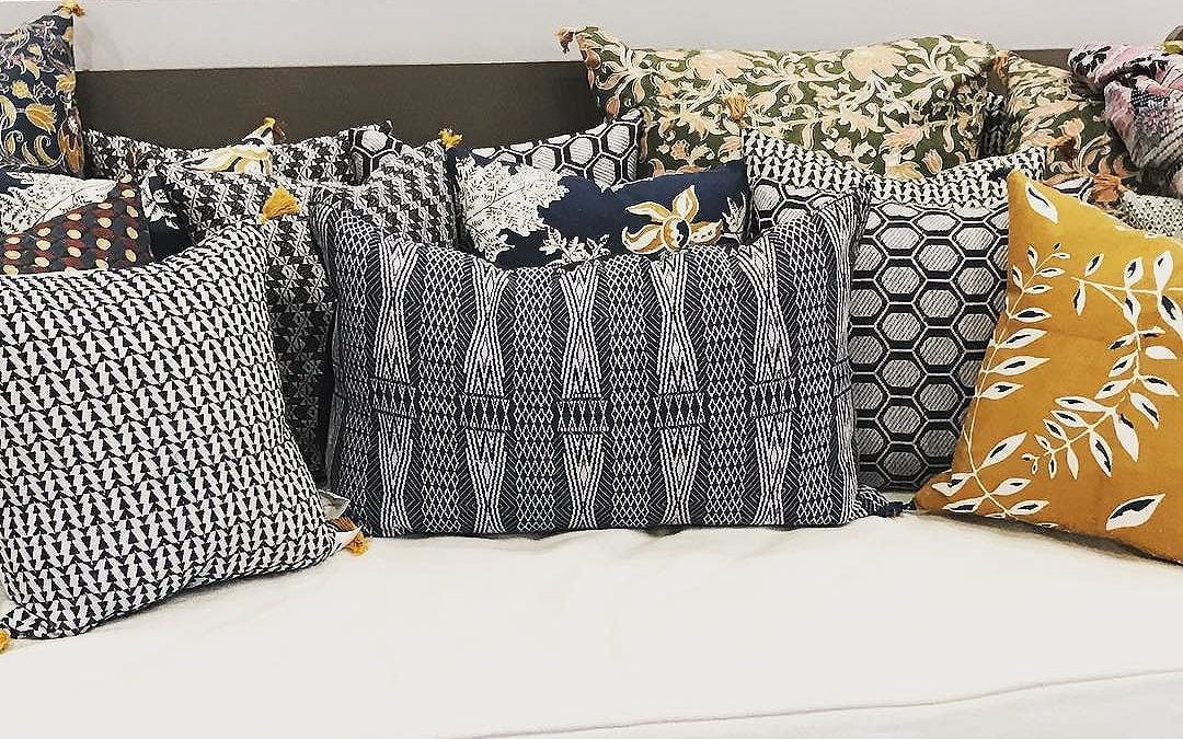 Great collection of throw pillows @fitzbennetthome  #throwpillows #shoplocal #spingiscoming #homedecor #portlandmaine #heartenhome